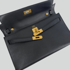 Hermès Kelly Elan Black Chèvre Gold Hardware | Randolph Goods