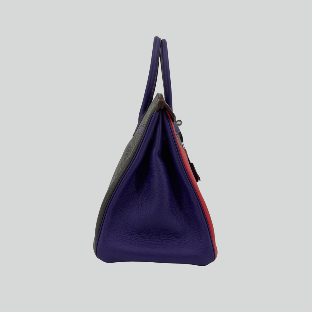 Hermès Birkin 35 HSS Bougainvillea/Ultraviolet/Graphite Clemence Palladium Hardware | Randolph Goods