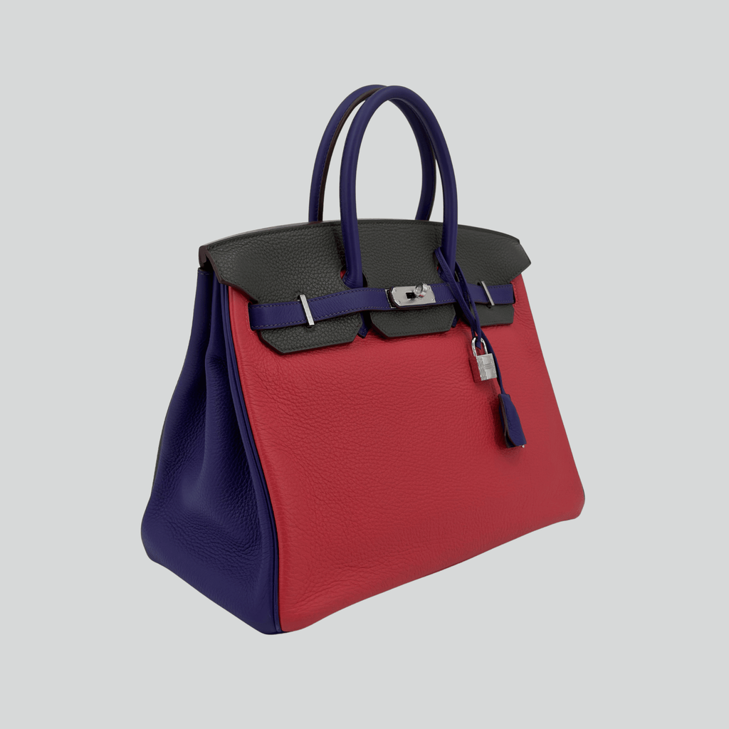Hermès Birkin 35 HSS Bougainvillea/Ultraviolet/Graphite Clemence Palladium Hardware | Randolph Goods
