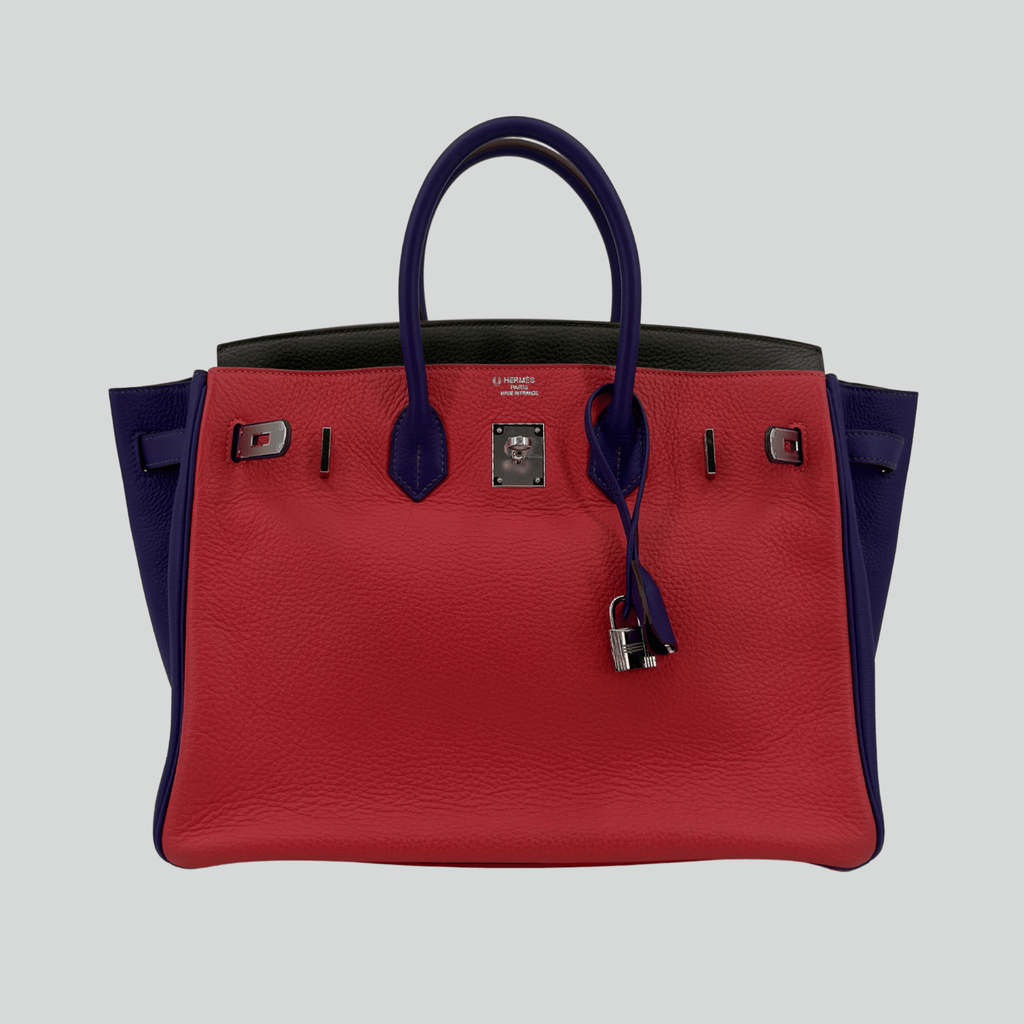 Hermès Birkin 35 HSS Bougainvillea/Ultraviolet/Graphite Clemence Palladium Hardware | Randolph Goods