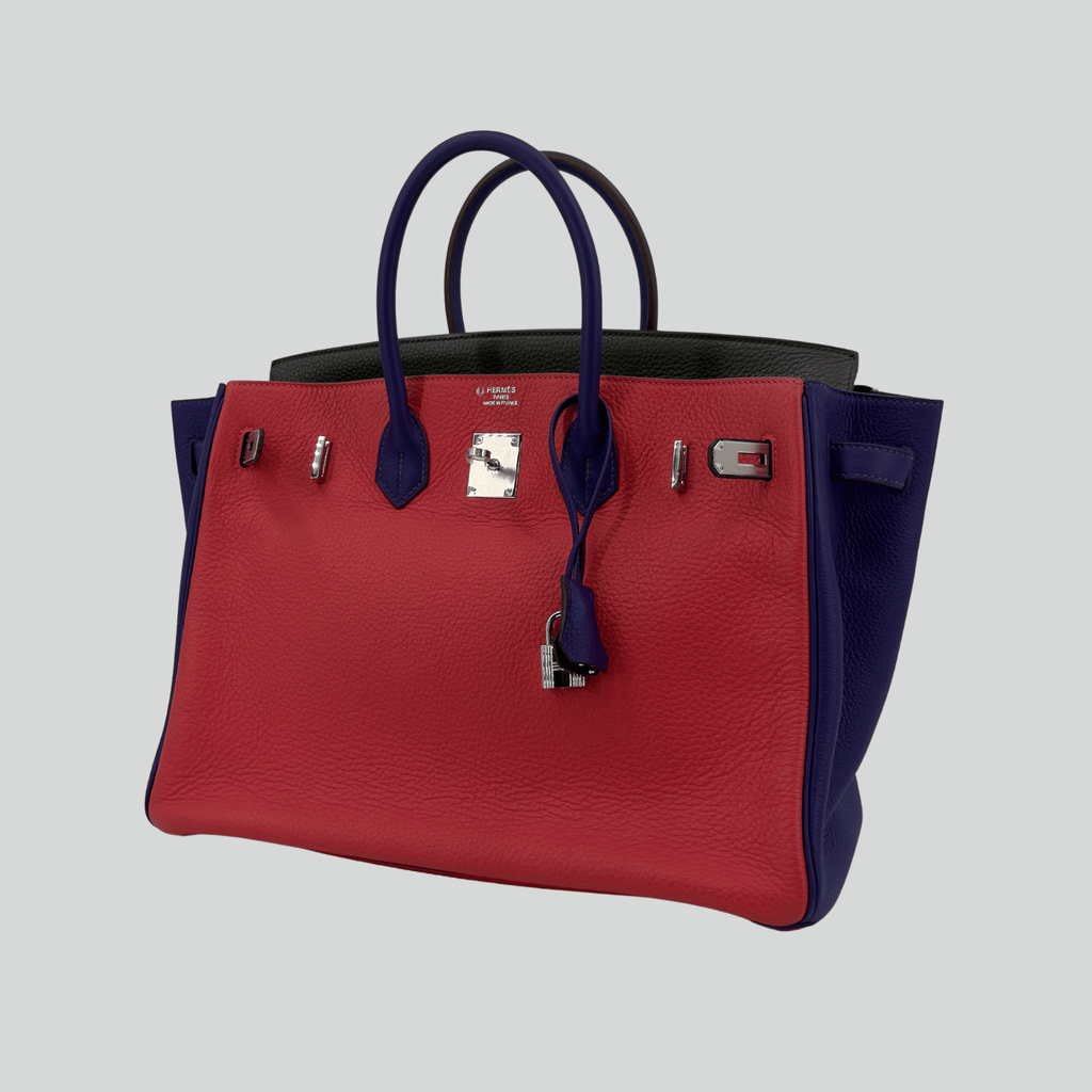 Hermès Birkin 35 HSS Bougainvillea/Ultraviolet/Graphite Clemence Palladium Hardware | Randolph Goods