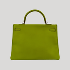 Hermès Kelly 35 Candy Collection Verso Kiwi/Lichen Epsom Palladium Hardware