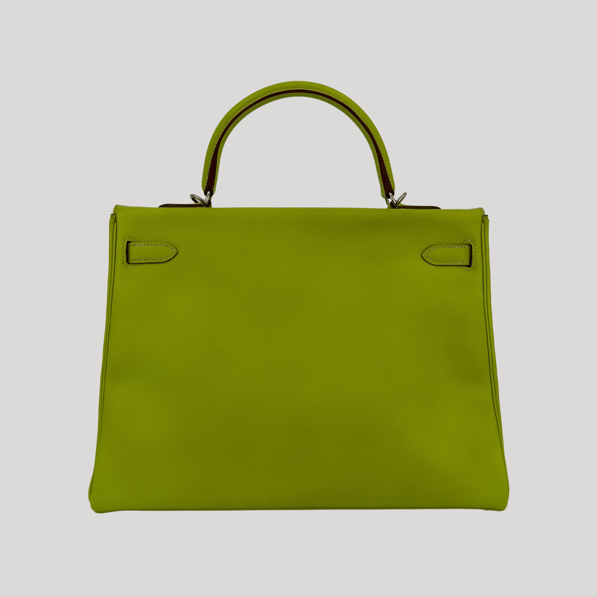 Hermès Kelly 35 Candy Collection Verso Kiwi/Lichen Epsom Palladium Hardware