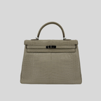 Hermès Kelly 35 Beton Matte Alligator Palladium Hardware