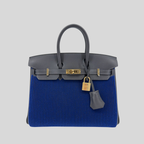 Hermès Birkin 25 Bleu Saphir Tuffetage & Caban Swift Leather