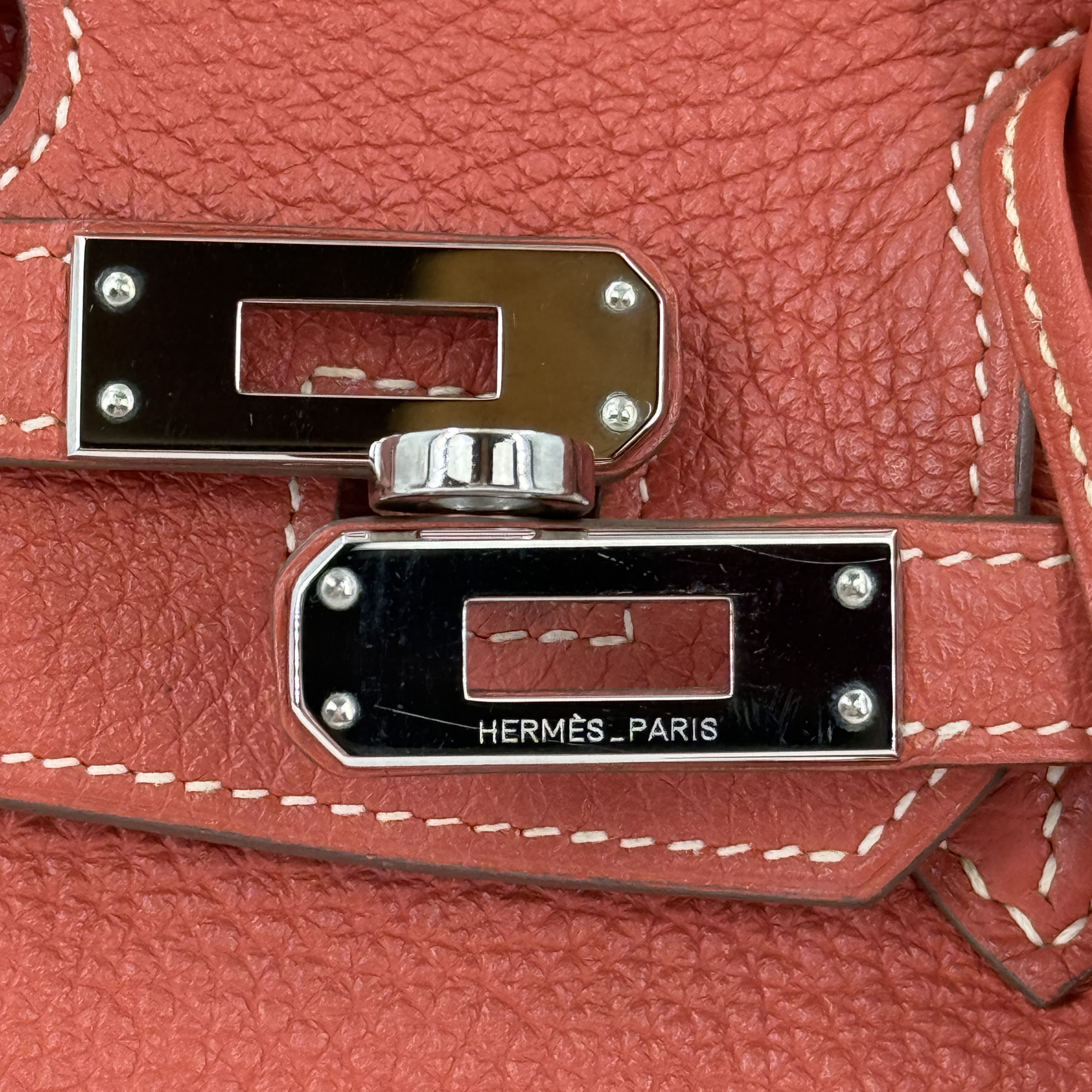 Hermès Birkin 25 Sanguine Togo Palladium Hardware