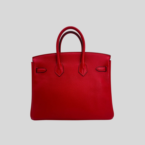 Hermès Birkin 25 Rouge Casaque Togo Palladium Hardware