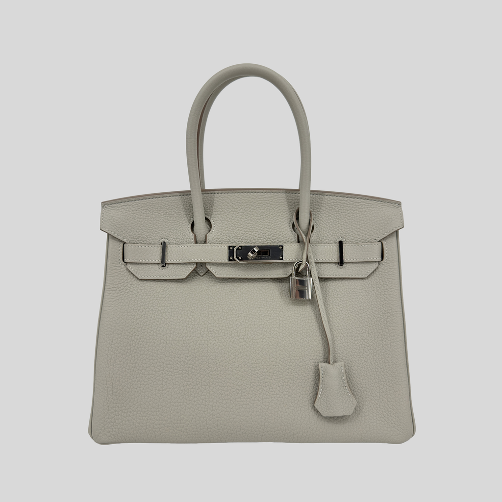 Hermès Birkin 30 Gris Pale Togo Leather Palladium Hardware