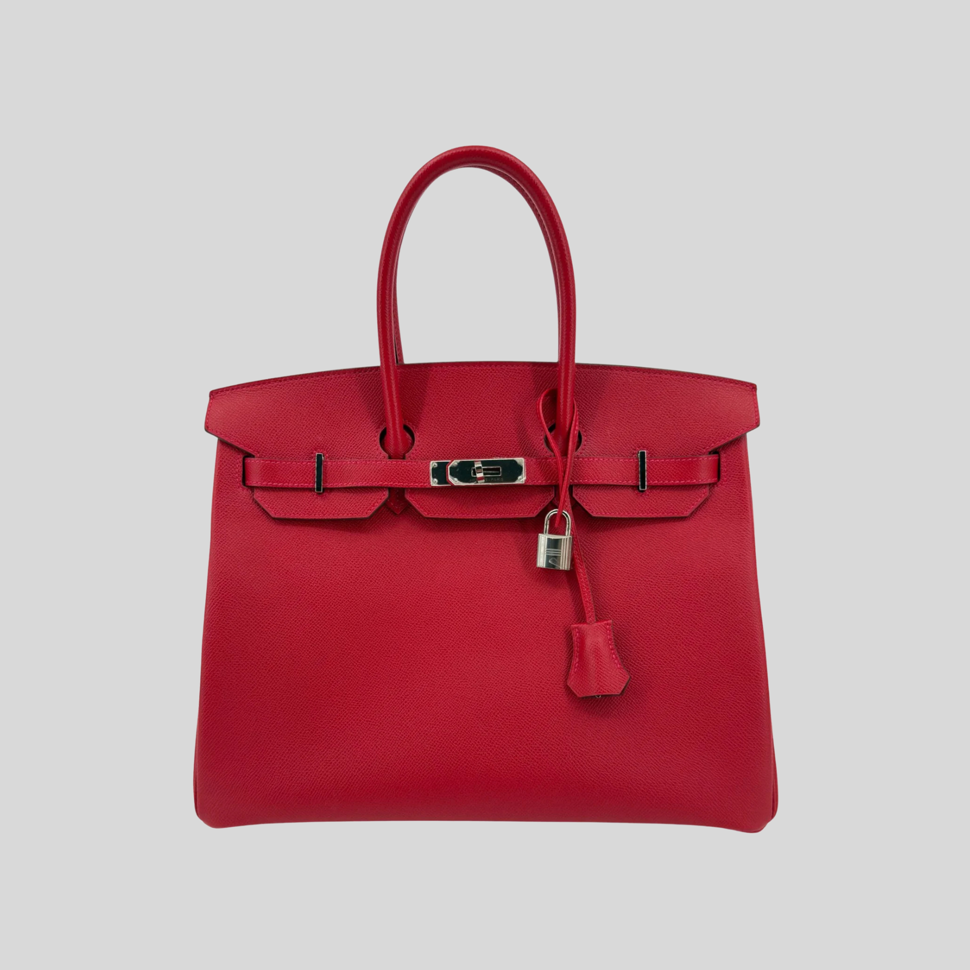 Hermès Birkin 35 Rouge Casaque Epsom Palladium Hardware