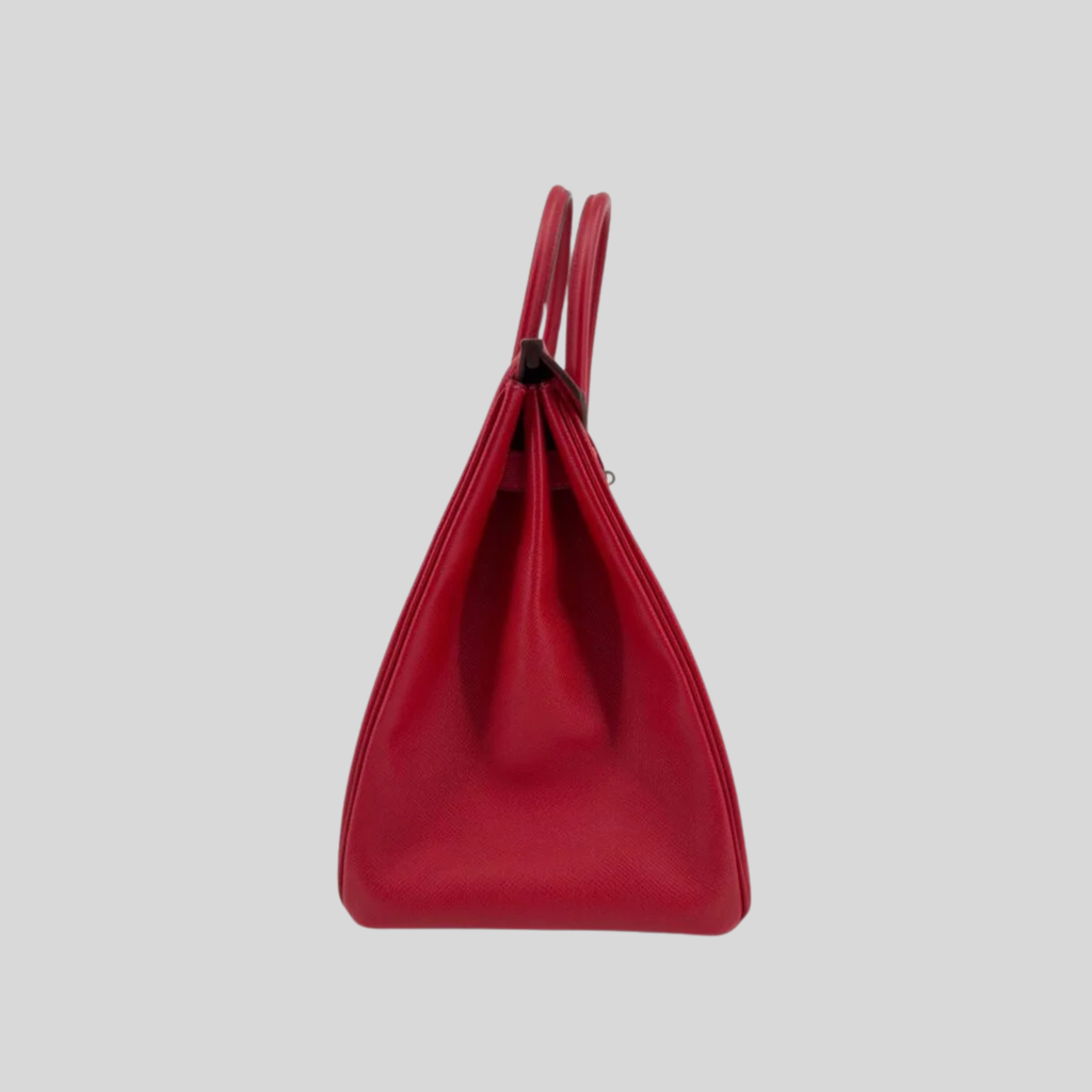 Hermès Birkin 35 Rouge Casaque Epsom Palladium Hardware