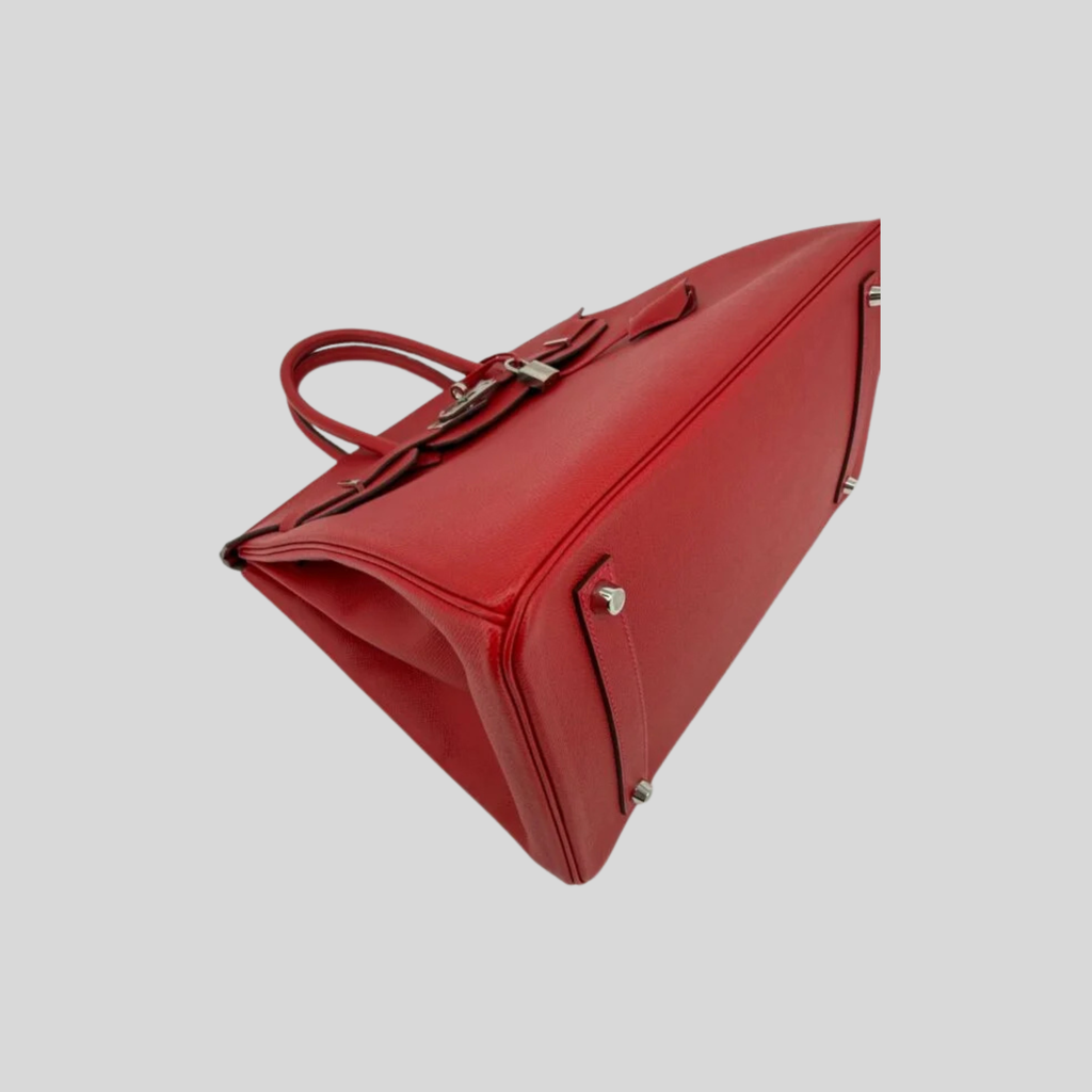 Hermès Birkin 35 Rouge Casaque Epsom Palladium Hardware