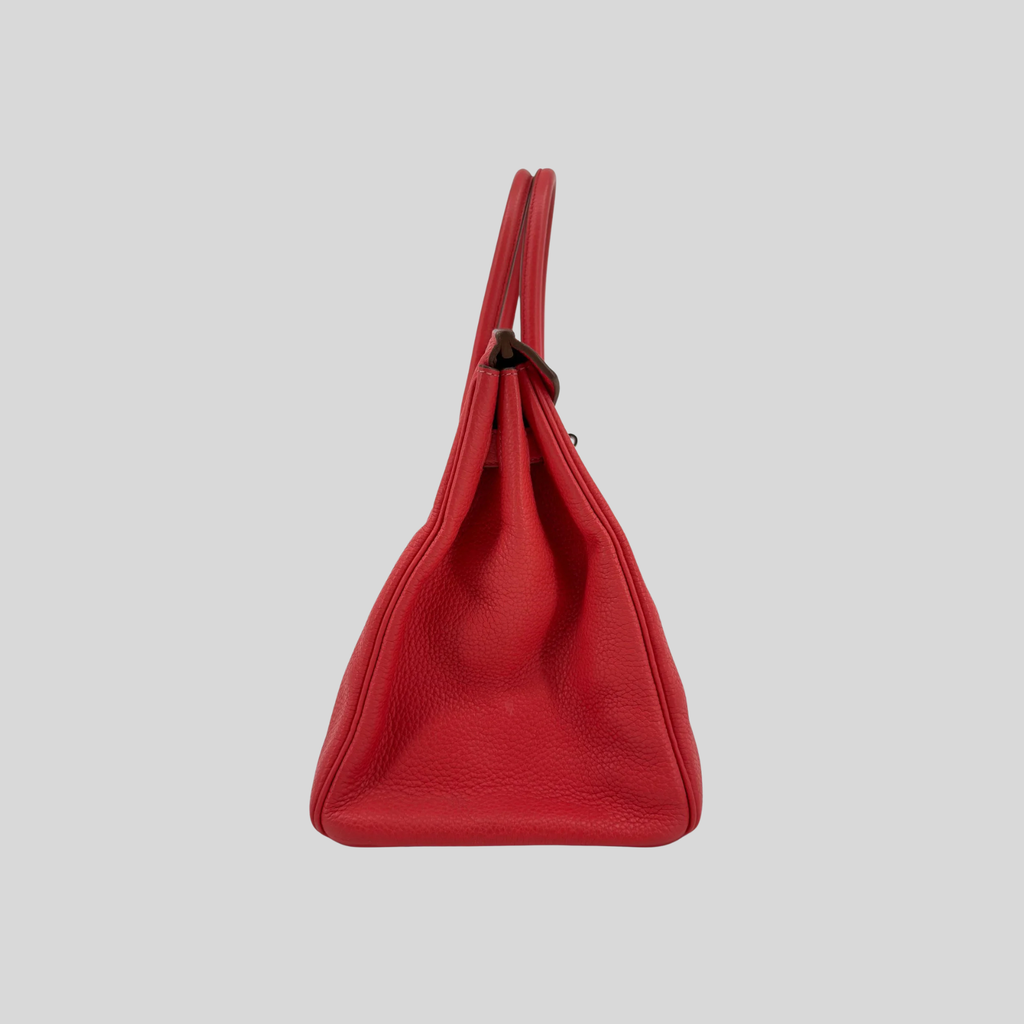 Hermès Birkin 35 Rouge Pivoine Togo Palladium Hardware