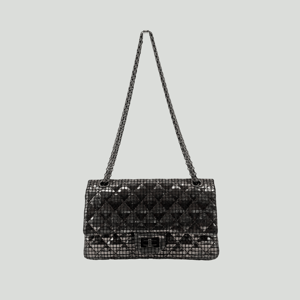 CHANEL Reissue Double Flap Small Silver Mosaic Mirror Pattern | Randolph Goods
