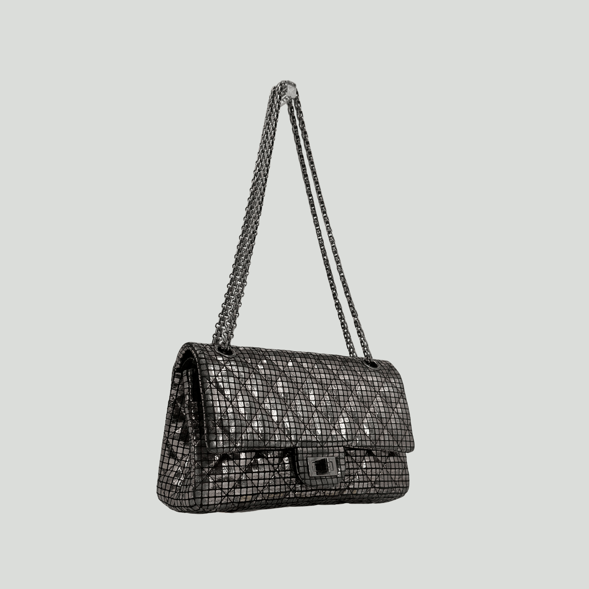 CHANEL Reissue Double Flap Small Silver Mosaic Mirror Pattern | Randolph Goods