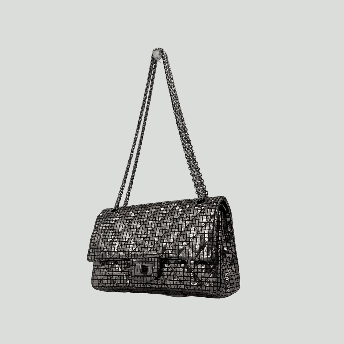 CHANEL Reissue Double Flap Small Silver Mosaic Mirror Pattern | Randolph Goods