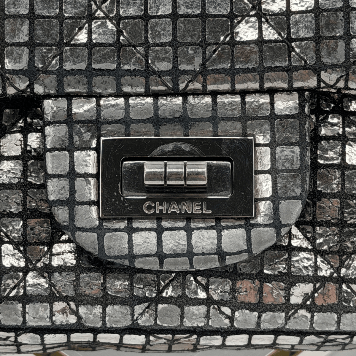 CHANEL Reissue Double Flap Small Silver Mosaic Mirror Pattern | Randolph Goods