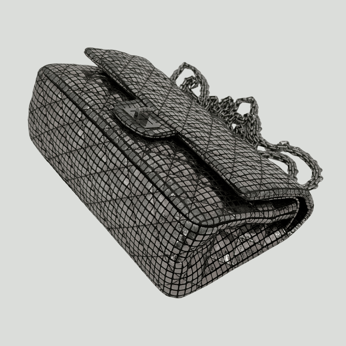 CHANEL Reissue Double Flap Small Silver Mosaic Mirror Pattern | Randolph Goods