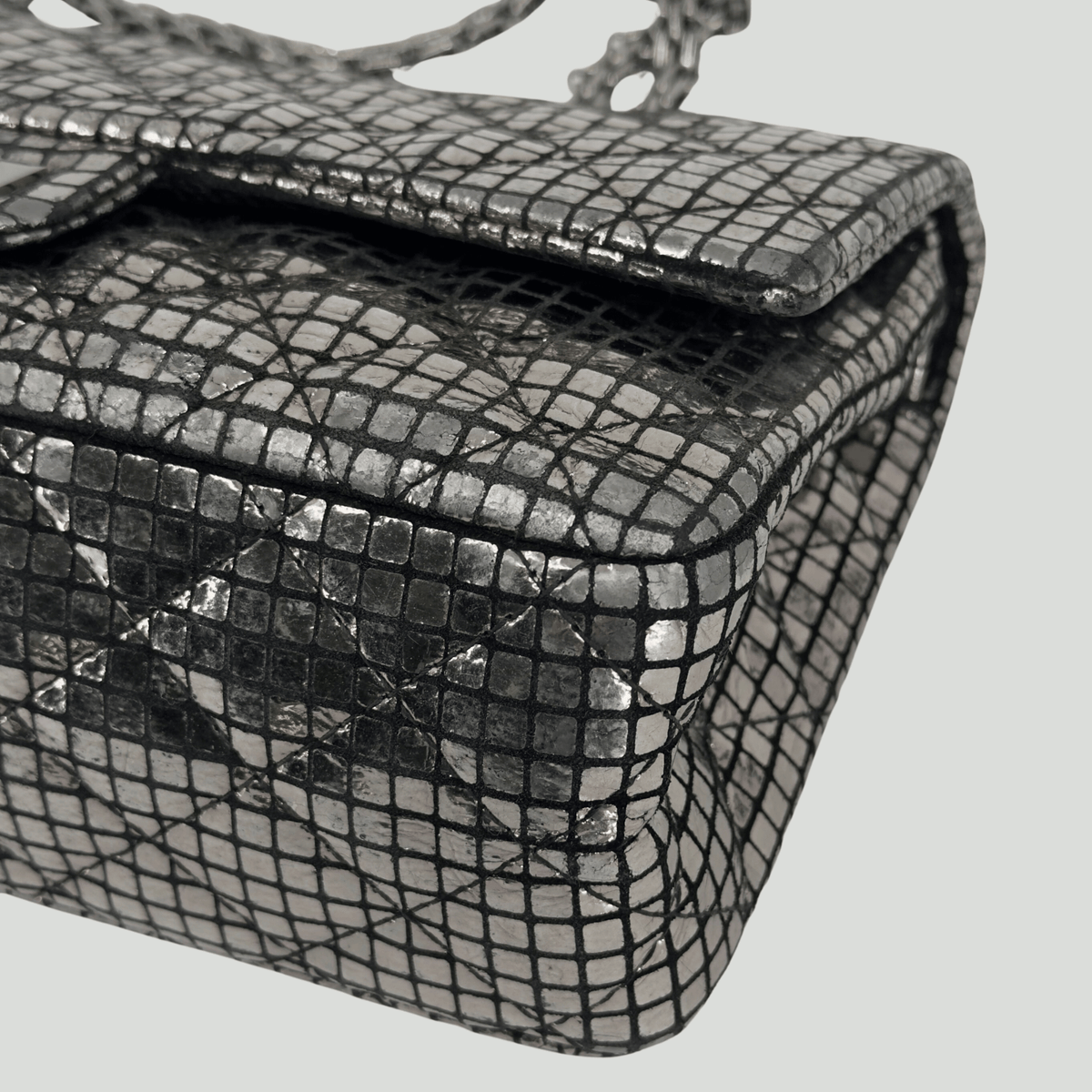 CHANEL Reissue Double Flap Small Silver Mosaic Mirror Pattern | Randolph Goods