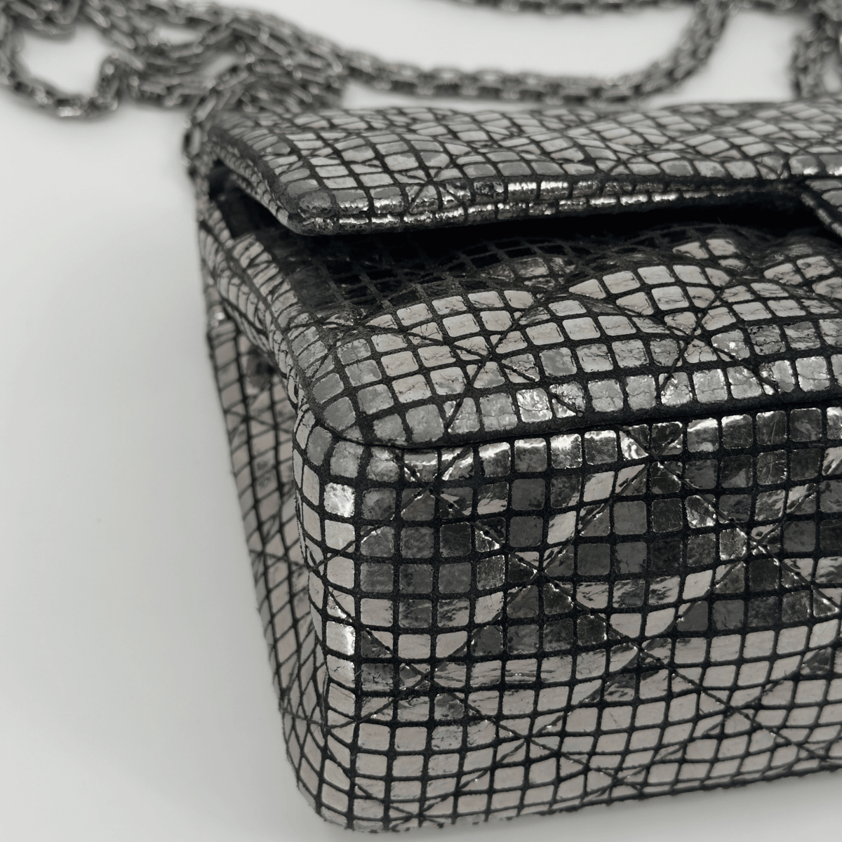 CHANEL Reissue Double Flap Small Silver Mosaic Mirror Pattern | Randolph Goods