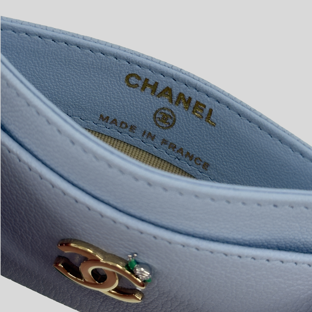 Chanel Card Holder Métiers d’Art 26A Pale Blue