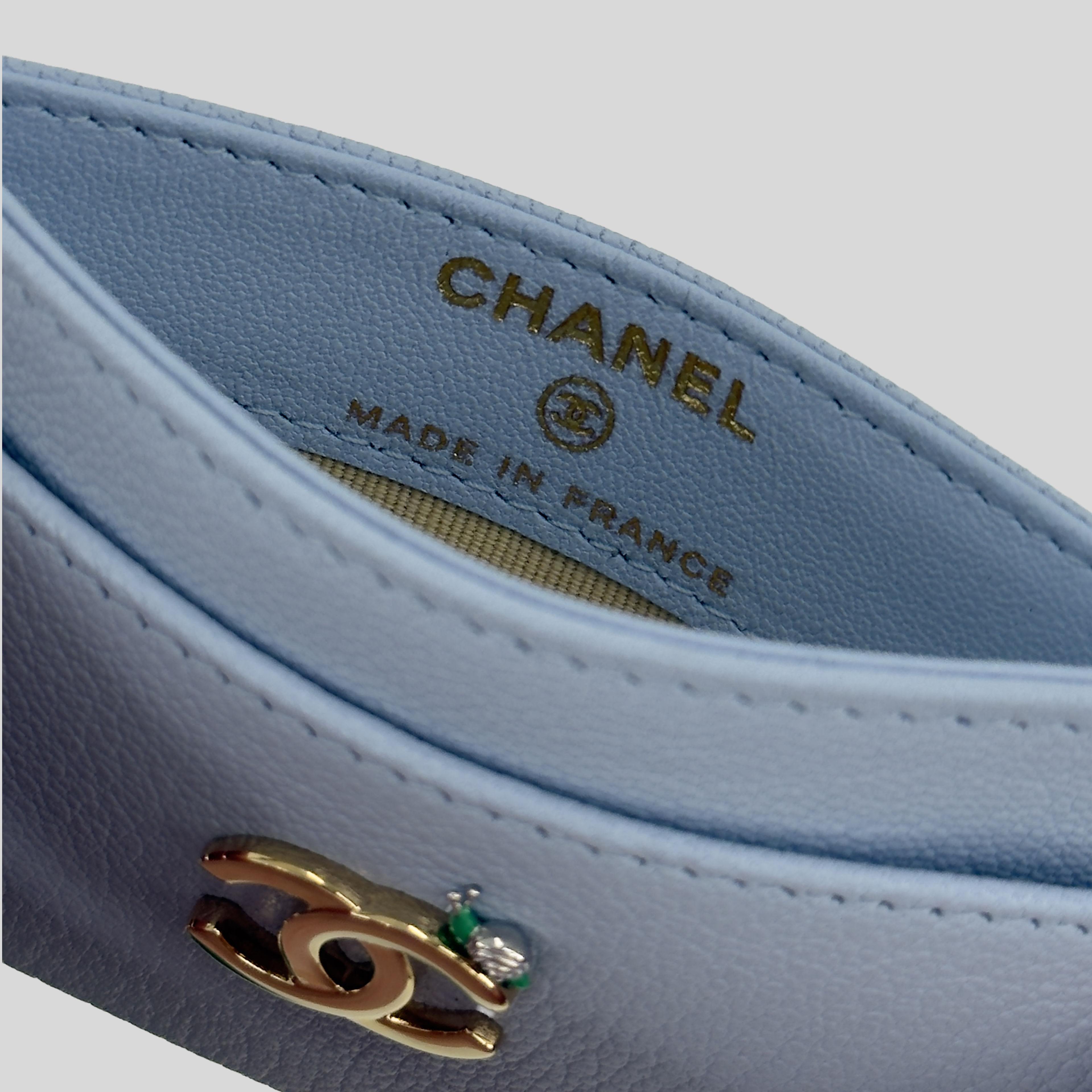 Chanel Card Holder Métiers d’Art 26A Pale Blue