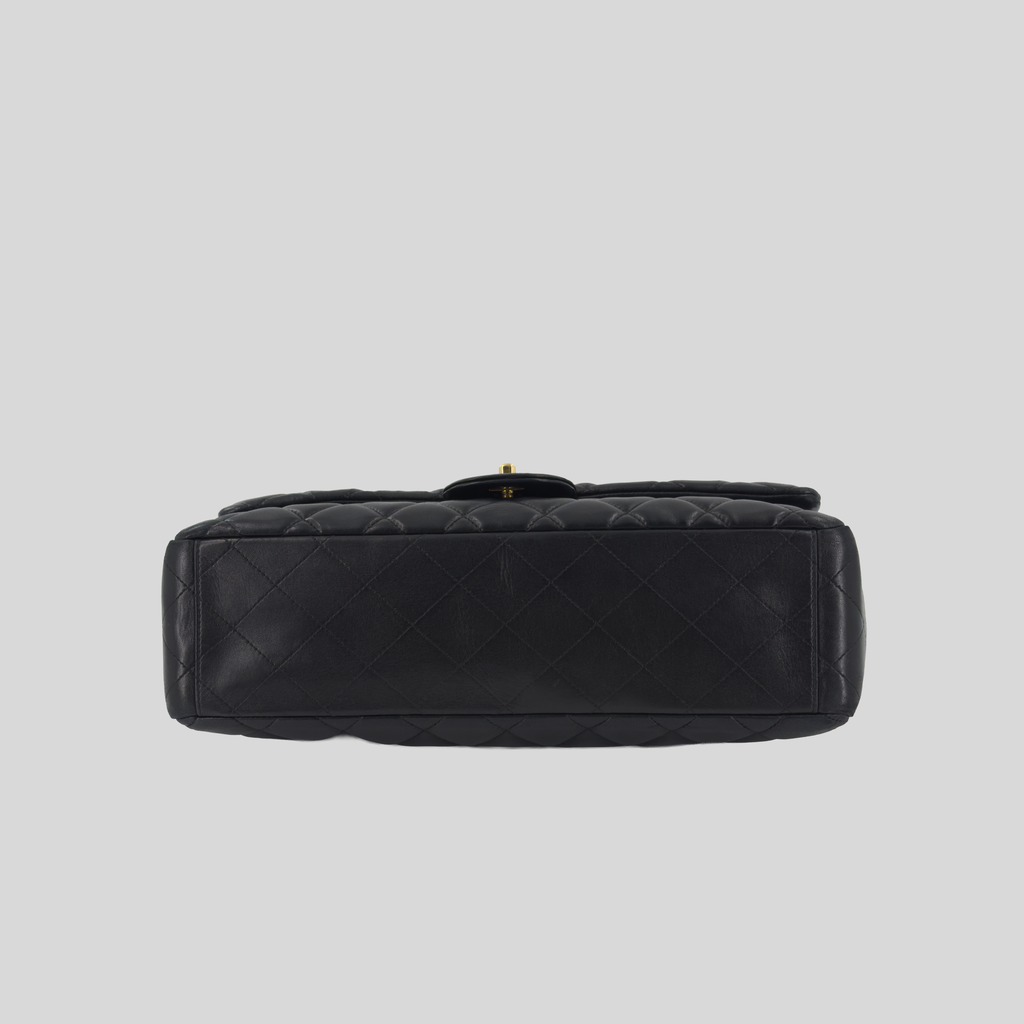 Chanel Classic Flap Maxi Black Lambskin Gold Hardware