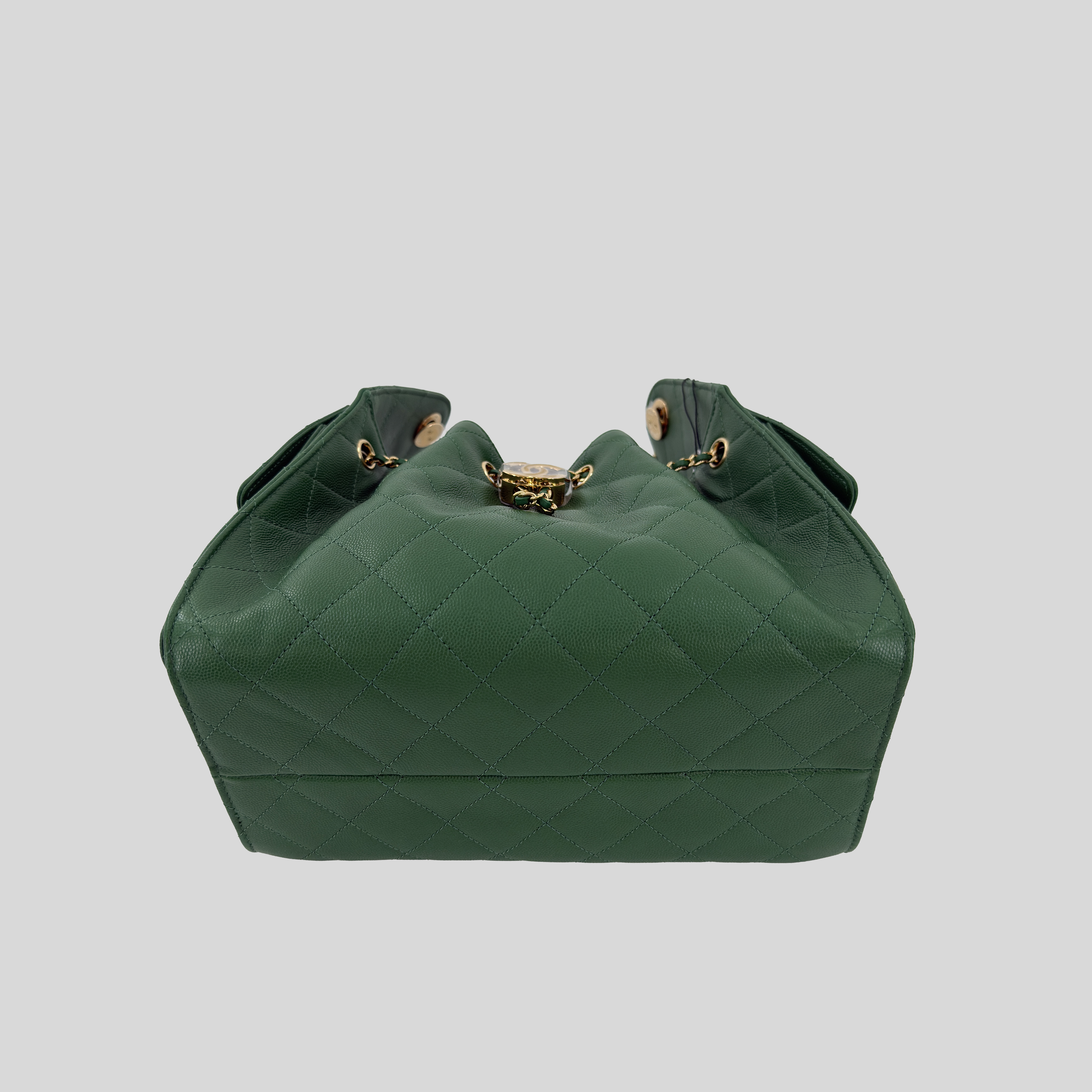 Chanel 25 Hobo Small Métiers d’Art 26A Green Caviar Leather Gold Hardware