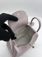 Hermès Mini Lindy Mauve Pale Togo Leather Palladium Hardware