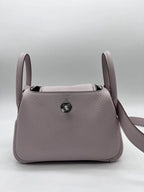 Hermès Mini Lindy Mauve Pale Togo Leather Palladium Hardware