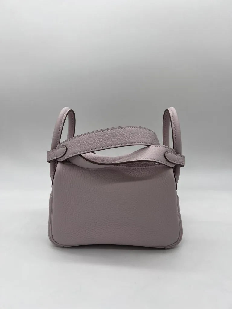 Hermès Mini Lindy Mauve Pale Togo Leather Palladium Hardware