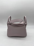 Hermès Mini Lindy Mauve Pale Togo Leather Palladium Hardware
