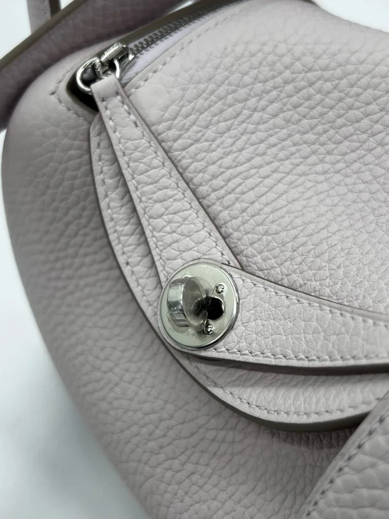 Hermès Mini Lindy Mauve Pale Togo Leather Palladium Hardware