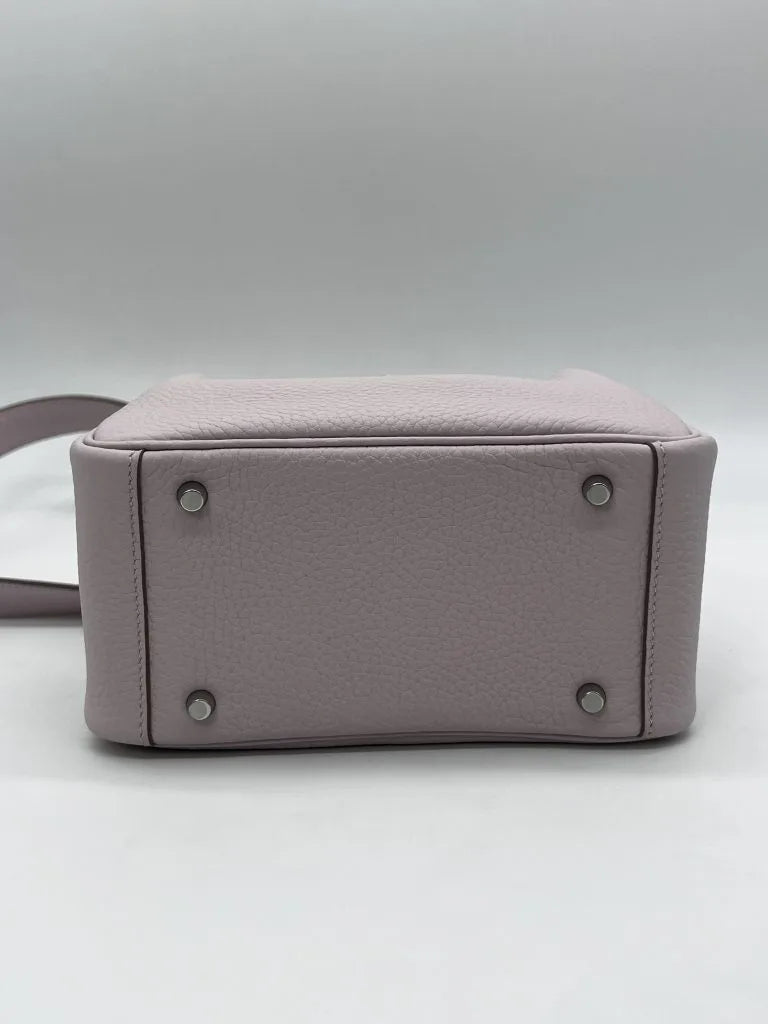 Hermès Mini Lindy Mauve Pale Togo Leather Palladium Hardware
