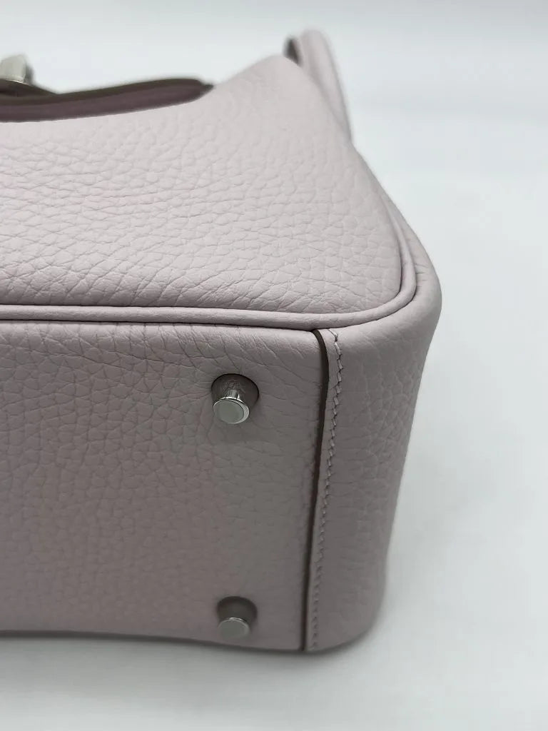 Hermès Mini Lindy Mauve Pale Togo Leather Palladium Hardware