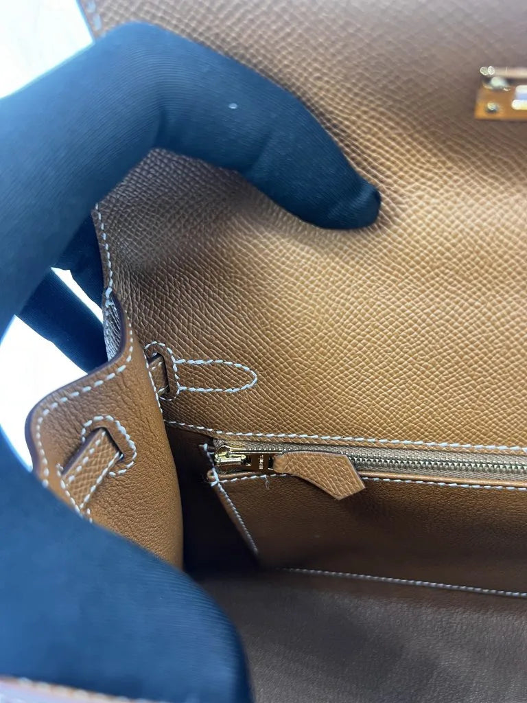 Hermès Kelly 25 Gold Epsom Leather, Gold Hardware
