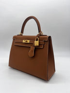 Hermès Kelly 25 Gold Epsom Leather, Gold Hardware
