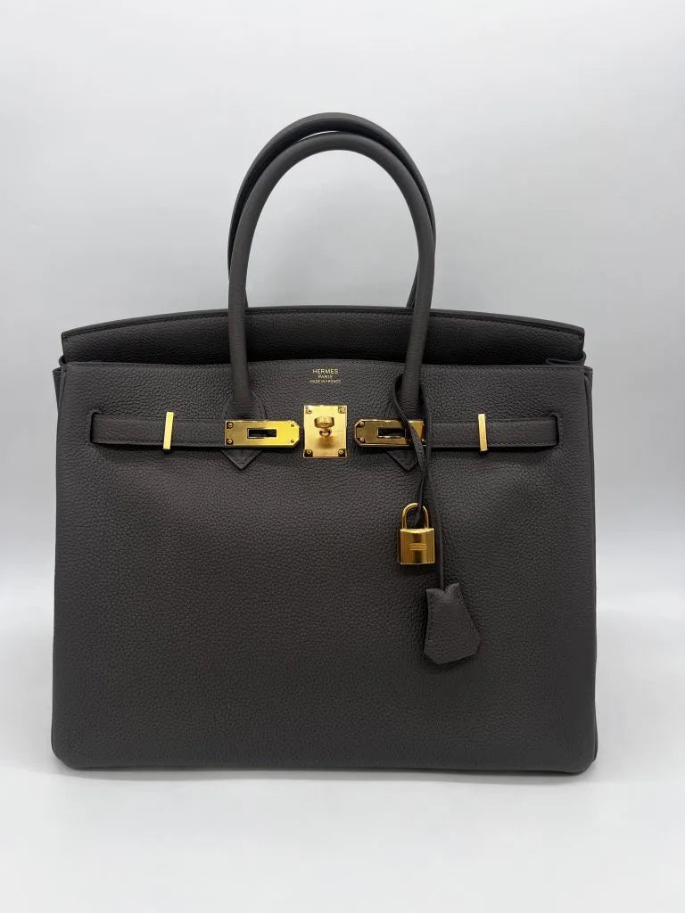 Hermès Birkin 35 Etain Togo Leather Gold Hardware – 2021 Designer Handbag