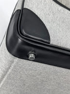 Hermès HAC (Haut à Courroies) 40 Limited Edition Cargo Noir Swift and Toile Palladium Hardware