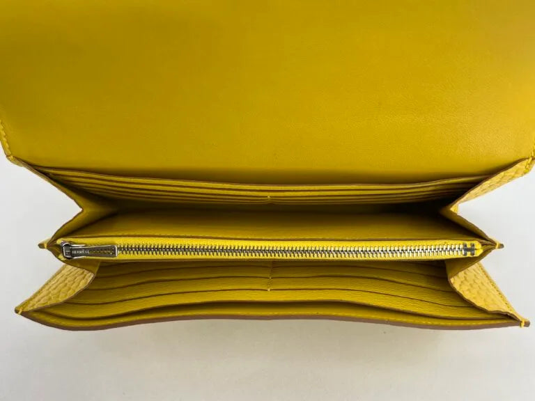 Hermès Constance Long Mimosa Matte Alligator Palladium Hardware