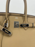 Hermès Birkin 30 Trench Evercolor Leather Palladium Hardware