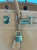 Hermès HAC (Haut à Courroies) 45 Natural Ardennes Leather Gold Hardware