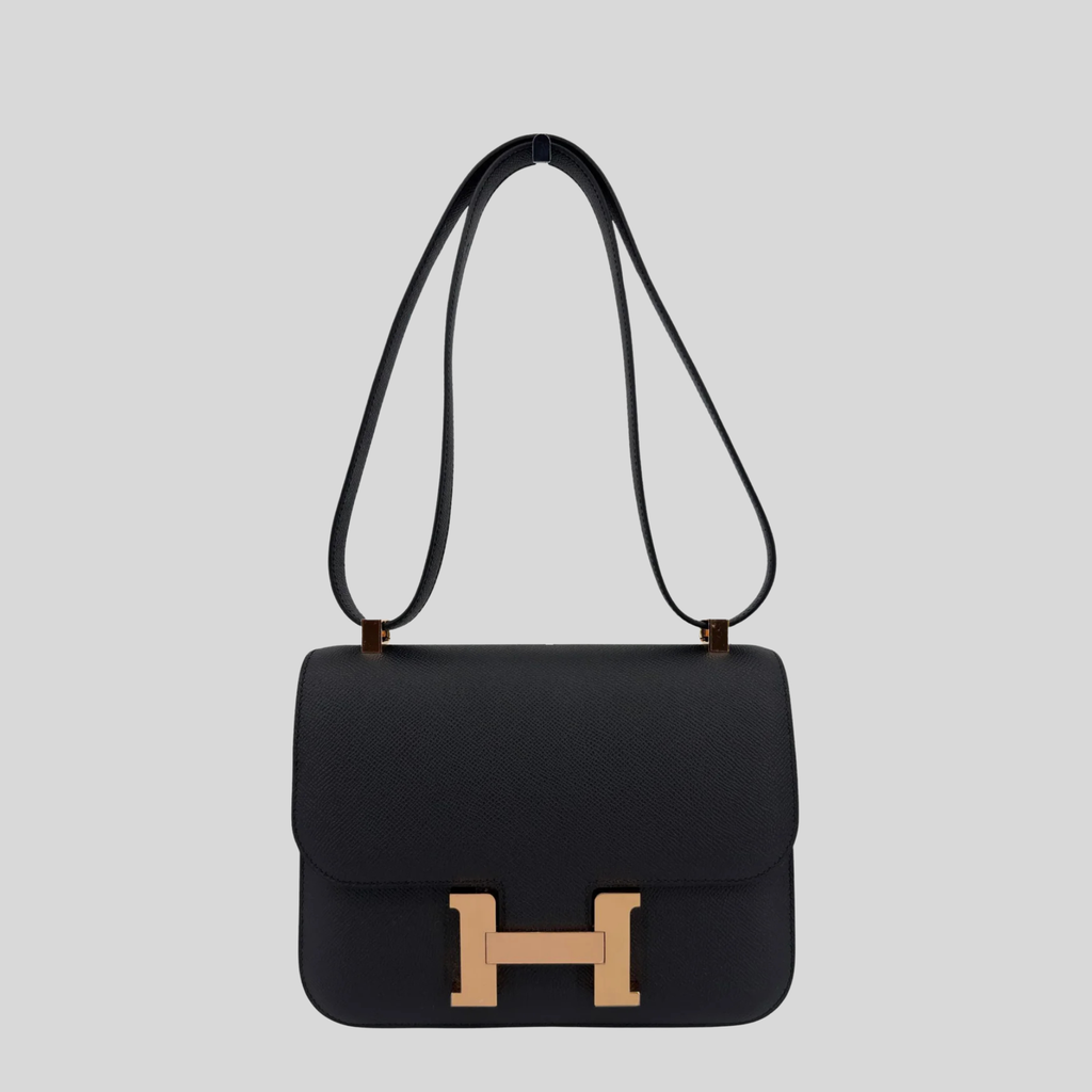 Hermès Constance 24 Black Epsom Rose Gold Hardware