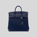HAC 40 Bleu de Malte Togo Leather and Bleu Nuit Toile Militaire Canvas Palladium Hardware