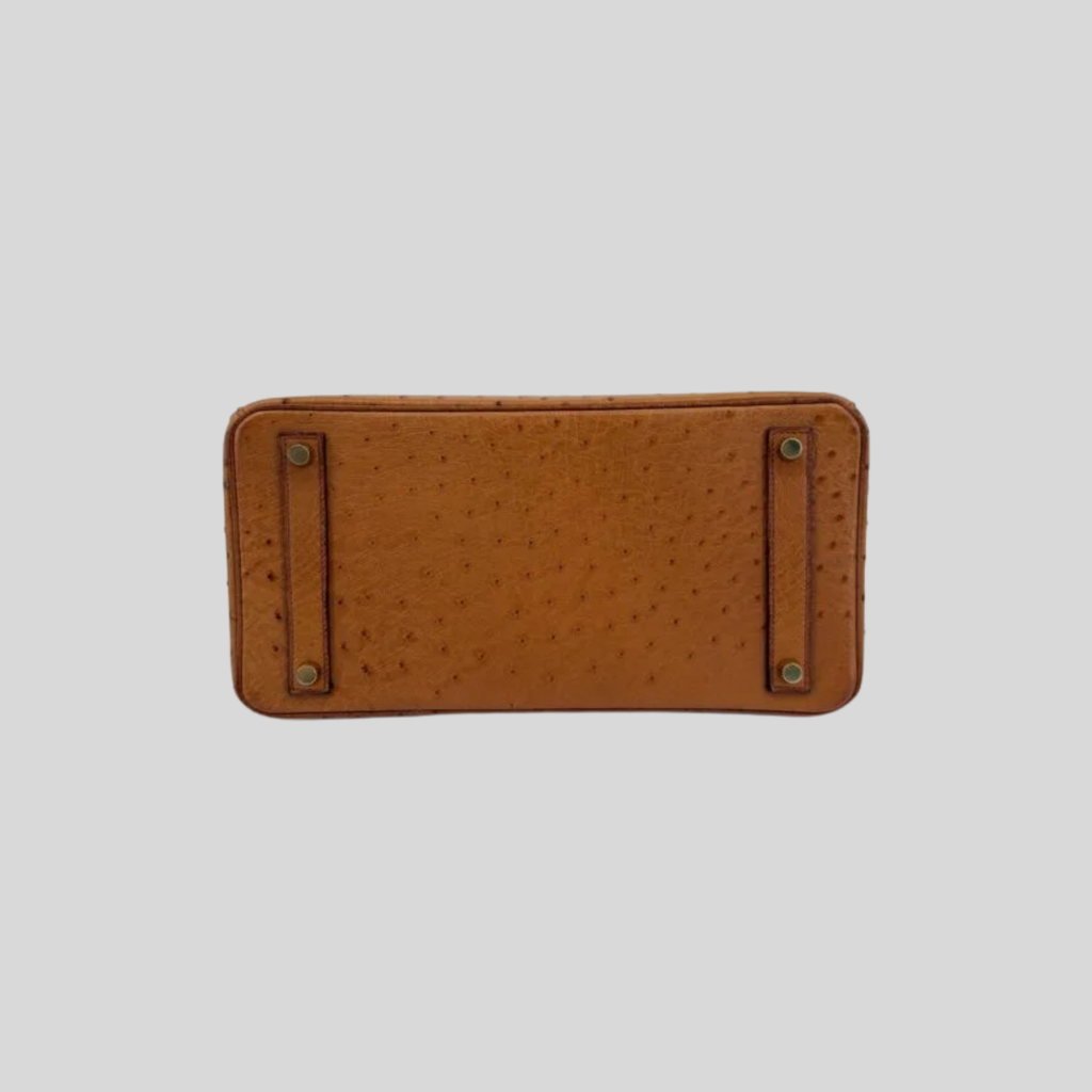 Hermès HAC 32 Gold Ostrich Gold Hardware