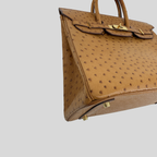 Hermès HAC 32 Gold Ostrich Gold Hardware