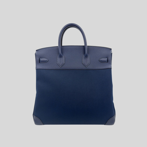 HAC 40 Bleu de Malte Togo Leather and Bleu Nuit Toile Militaire Canvas Palladium Hardware