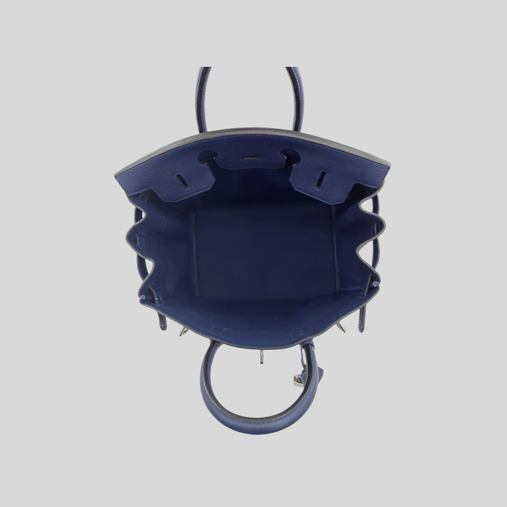 HAC 40 Bleu de Malte Togo Leather and Bleu Nuit Toile Militaire Canvas Palladium Hardware