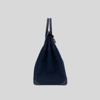 HAC 40 Bleu de Malte Togo Leather and Bleu Nuit Toile Militaire Canvas Palladium Hardware