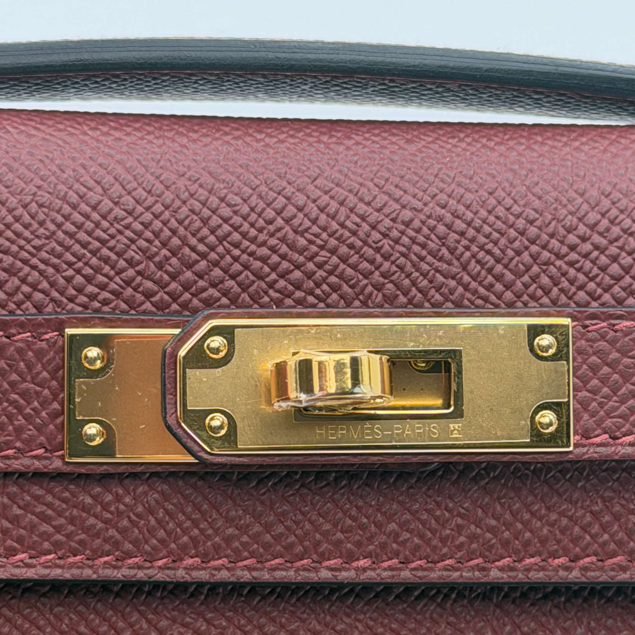 Hermès Kelly Cut Rouge H Epsom Gold Hardware (2026 G) | Randolph Goods