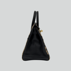 Hermès Birkin 25 Custom Leopard Print Swarovski Crystals Black Togo Gold Hardware | Randolph Goods